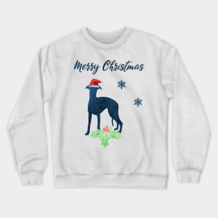 Merry Christmas Whippet Art Crewneck Sweatshirt